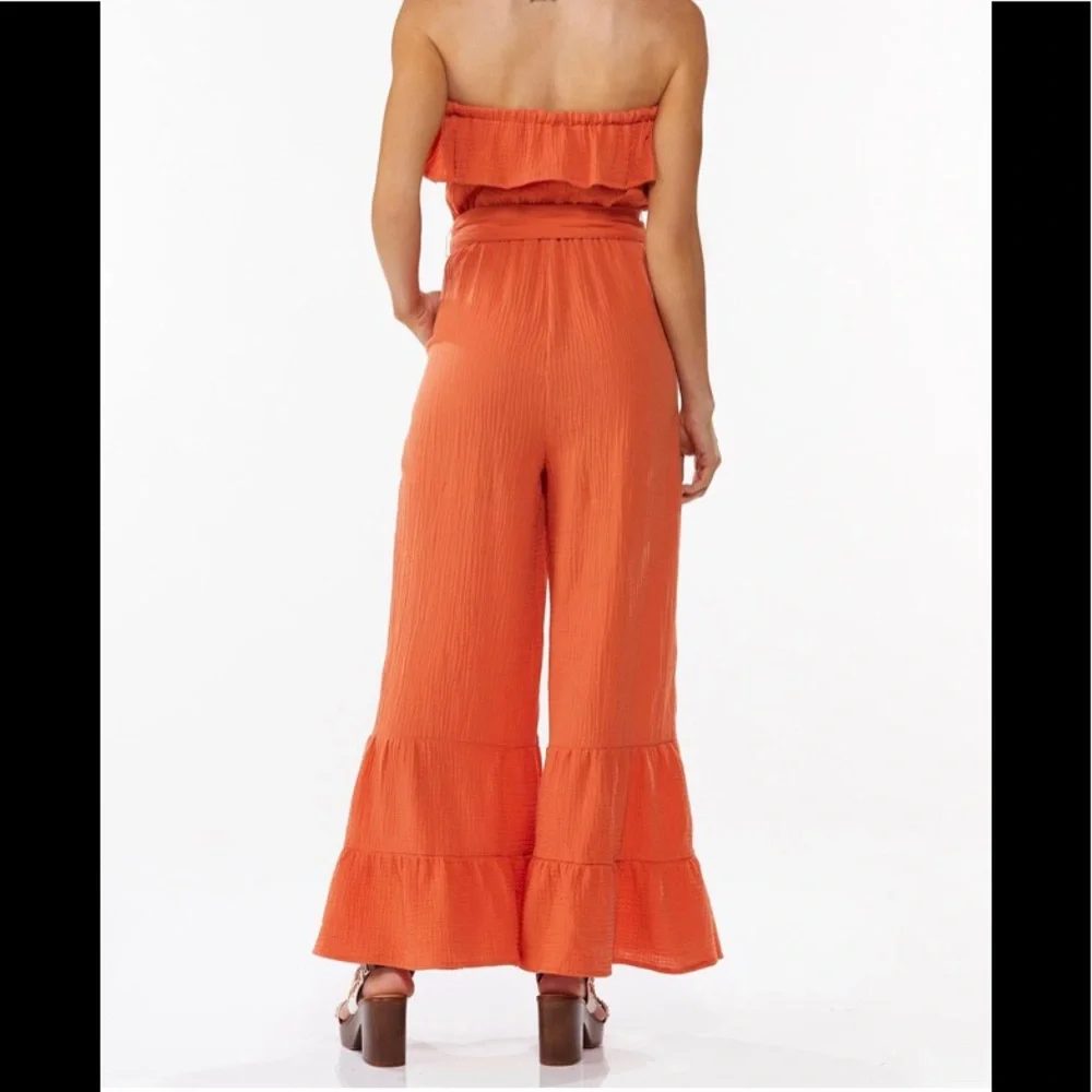 Strapless Ruffled Jumpsuit - Picture 2 of 5